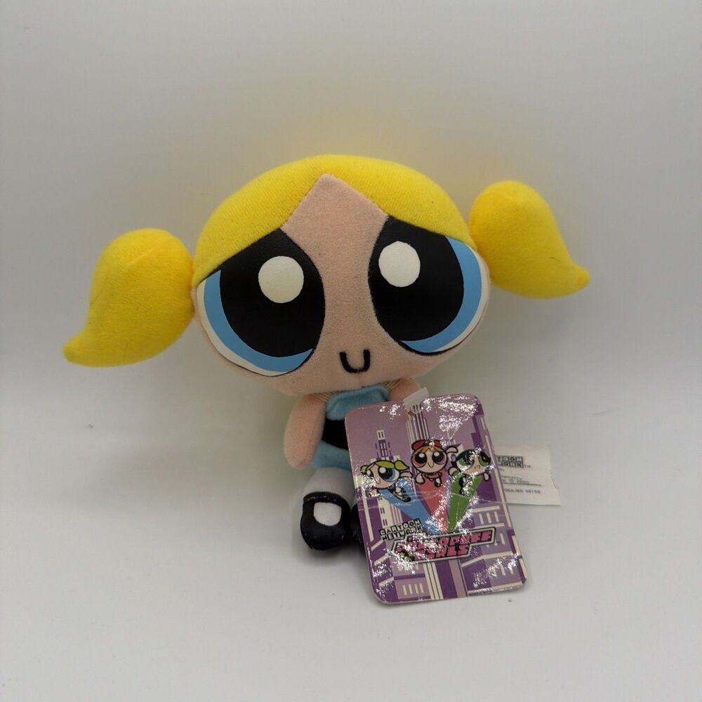 Powerpuff Girls Bubbles Plush Toy Cartoon Network 2000 With Original Tags